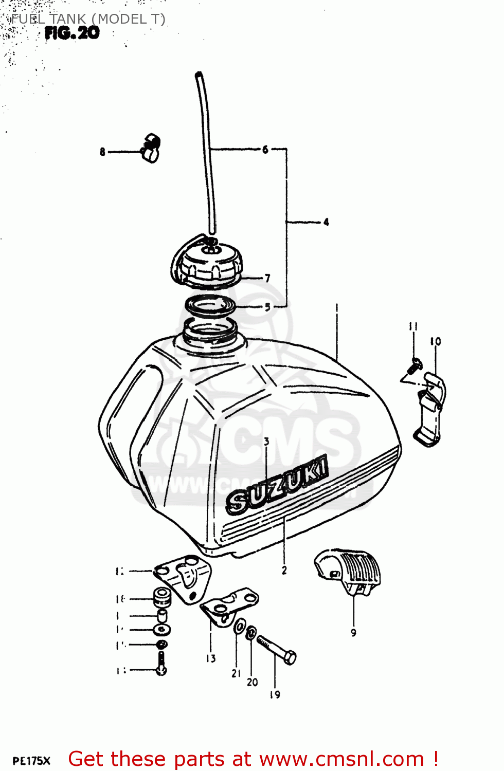 FUEL TANK (MODEL T) PE175 1981 (X) USA (E03)