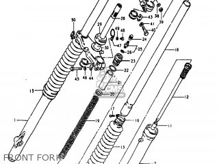 FRONT FORK - PE175 1981 (X) USA (E03)