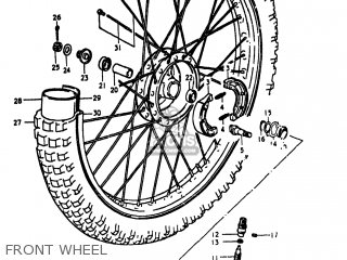 FRONT WHEEL - PE175 1981 (X) USA (E03)