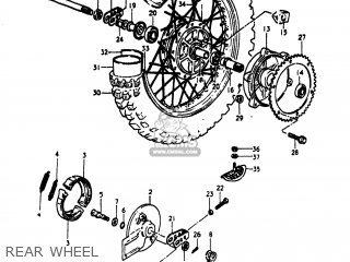 REAR WHEEL - PE175 1981 (X) USA (E03)