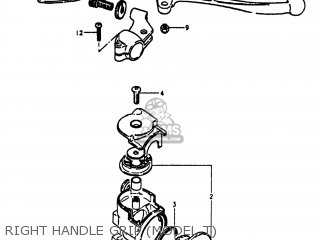 RIGHT HANDLE GRIP (MODEL T) - PE175 1981 (X) USA (E03)