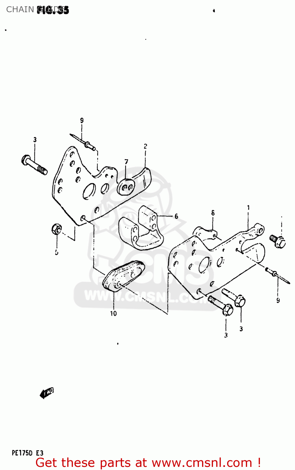 CHAIN GUIDE PE175 1982 (Z) USA (E03)