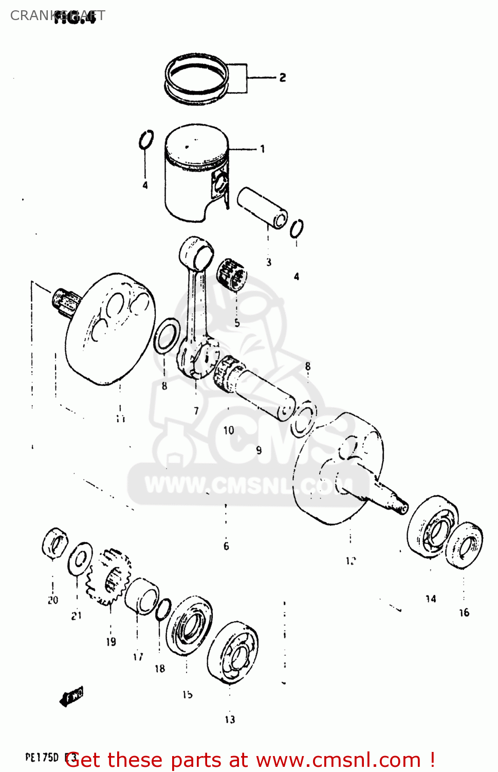 CRANKSHAFT PE175 1982 (Z) USA (E03)