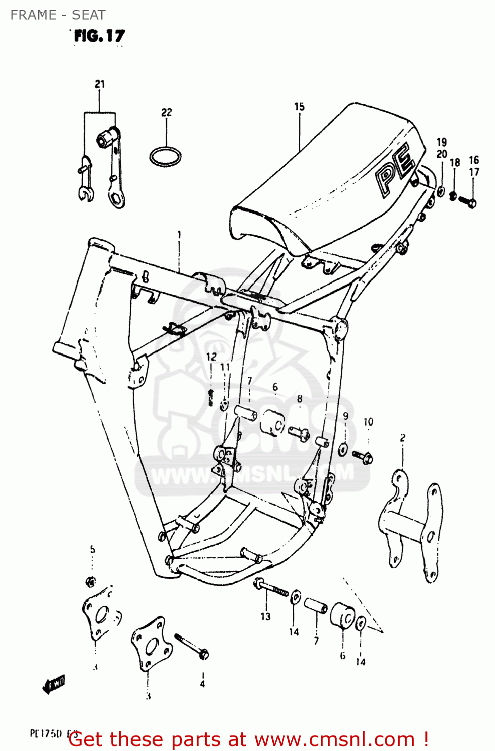 FRAME - SEAT PE175 1982 (Z) USA (E03)