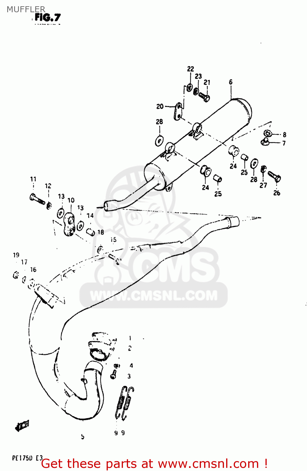 MUFFLER PE175 1982 (Z) USA (E03)
