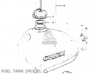 FUEL TANK (MODEL Z) - PE175 1982 (Z) USA (E03)