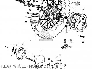 REAR WHEEL (MODEL D) - PE175 1982 (Z) USA (E03)