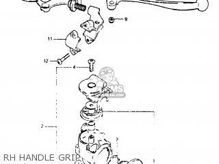 RH HANDLE GRIP - PE175 1982 (Z) USA (E03)