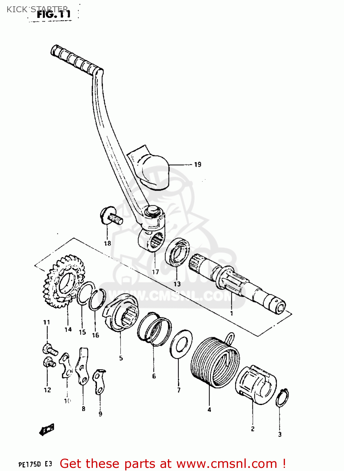 KICK STARTER PE175 1982 (Z)