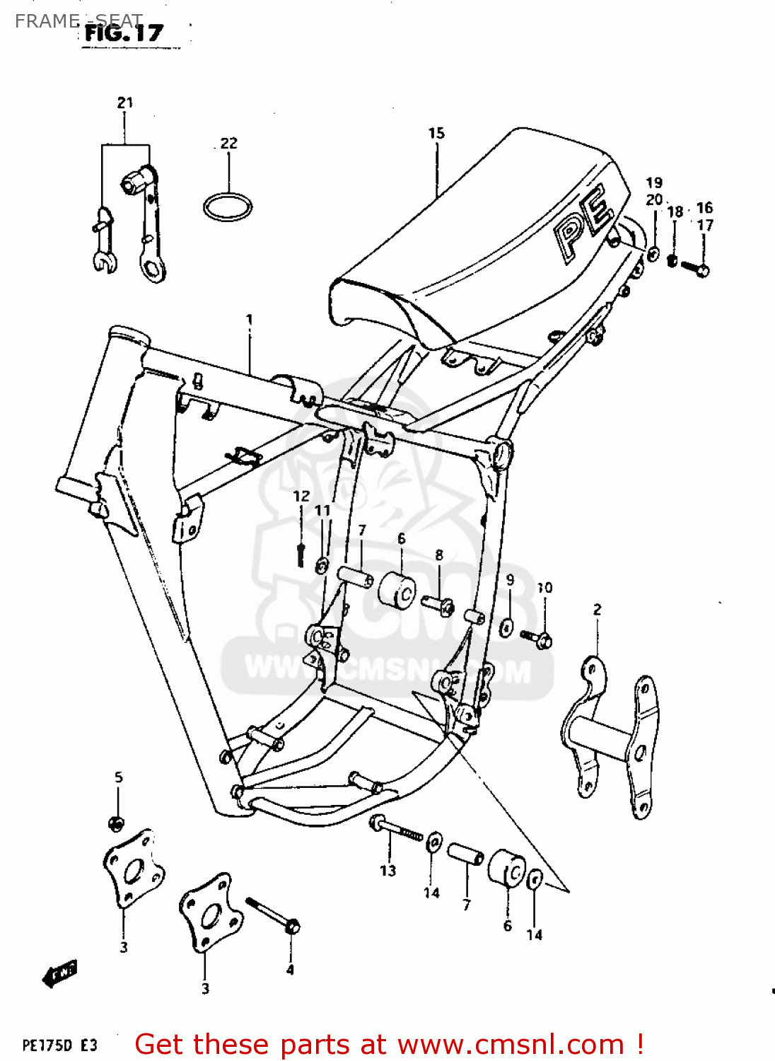 FRAME -SEAT PE175 1982 (Z)