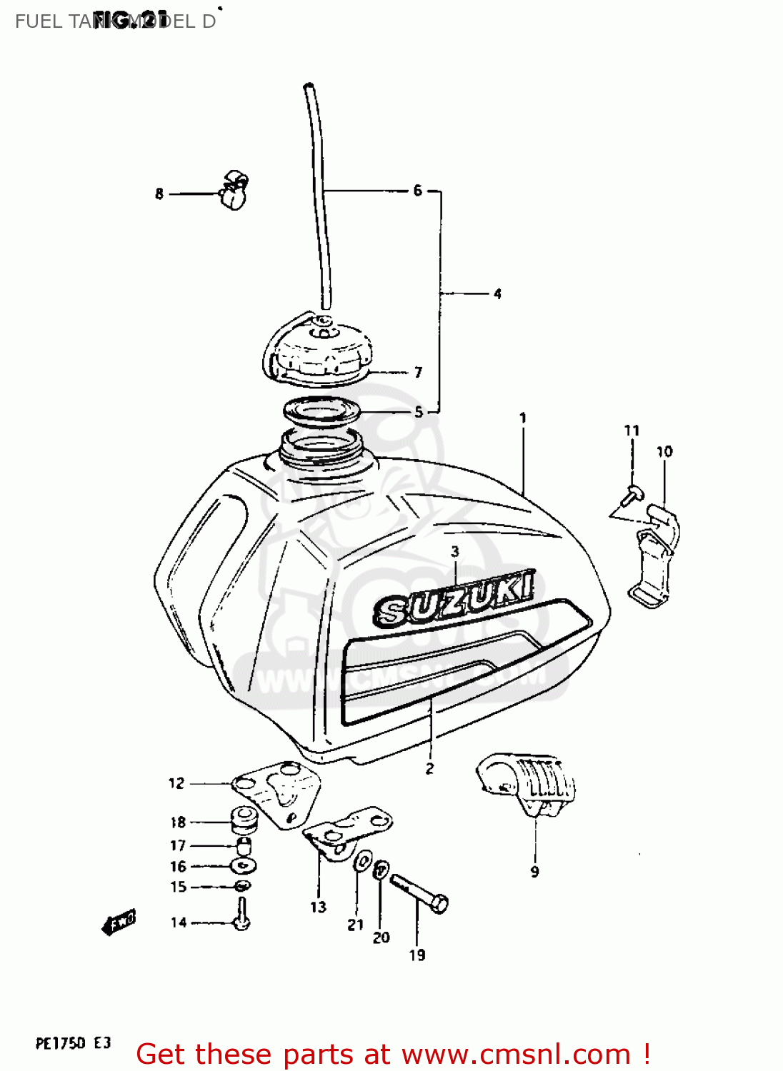 FUEL TANK MODEL D PE175 1982 (Z)