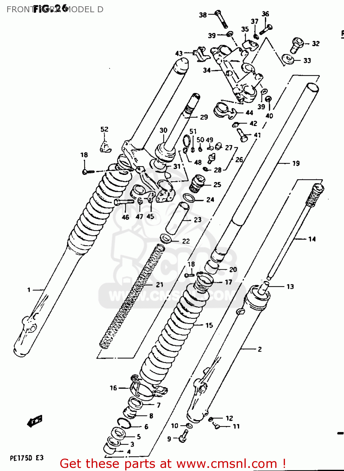FRONT FORK MODEL D PE175 1982 (Z)