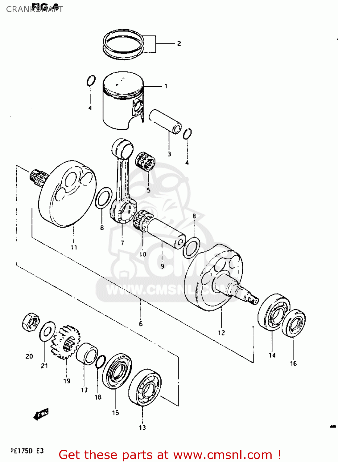 CRANKSHAFT PE175 1982 (Z)