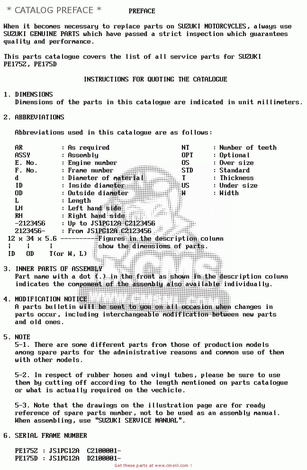 * CATALOG PREFACE * PE175 1982 (Z)