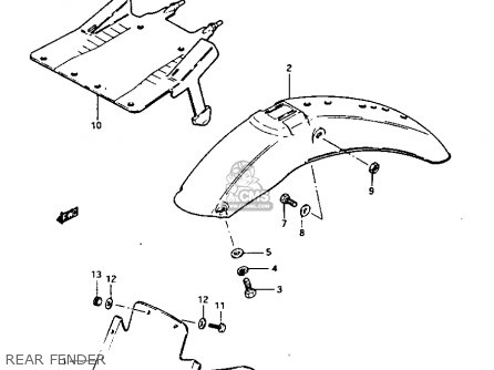 REAR FENDER - PE175 1982 (Z)