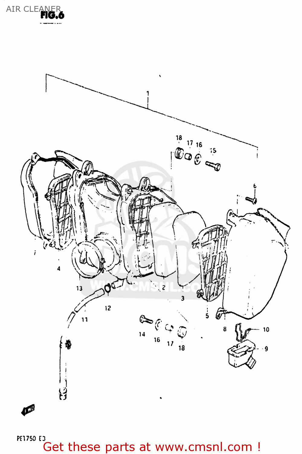 AIR CLEANER PE175 1983 (D) USA (E03)