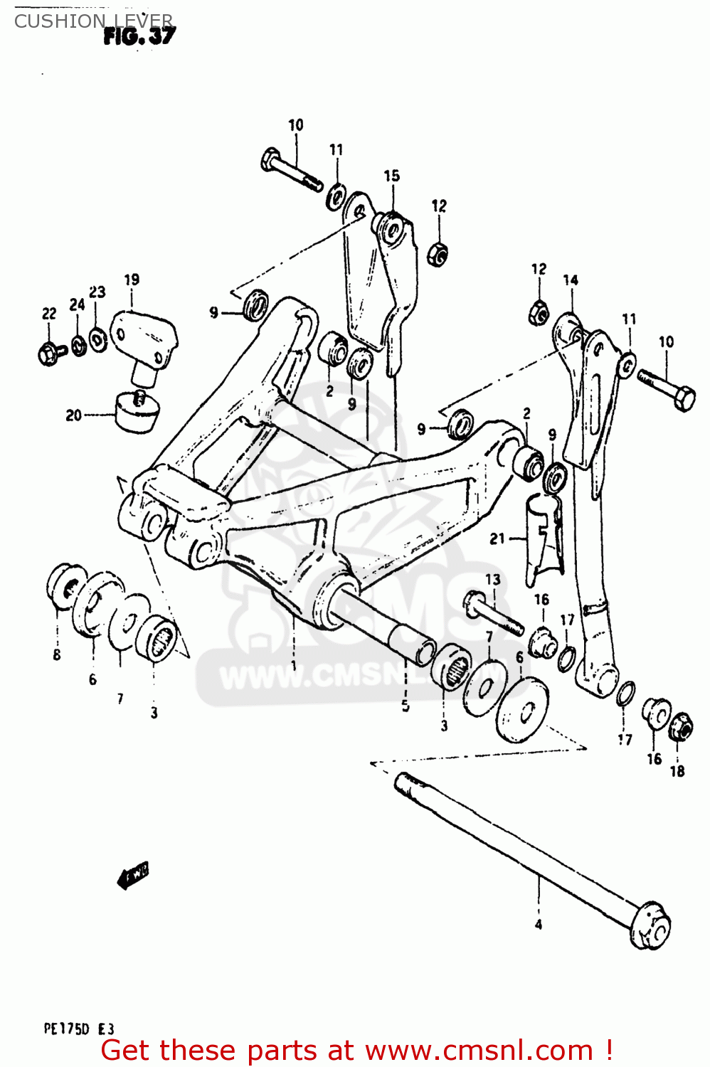 CUSHION LEVER PE175 1983 (D) USA (E03)