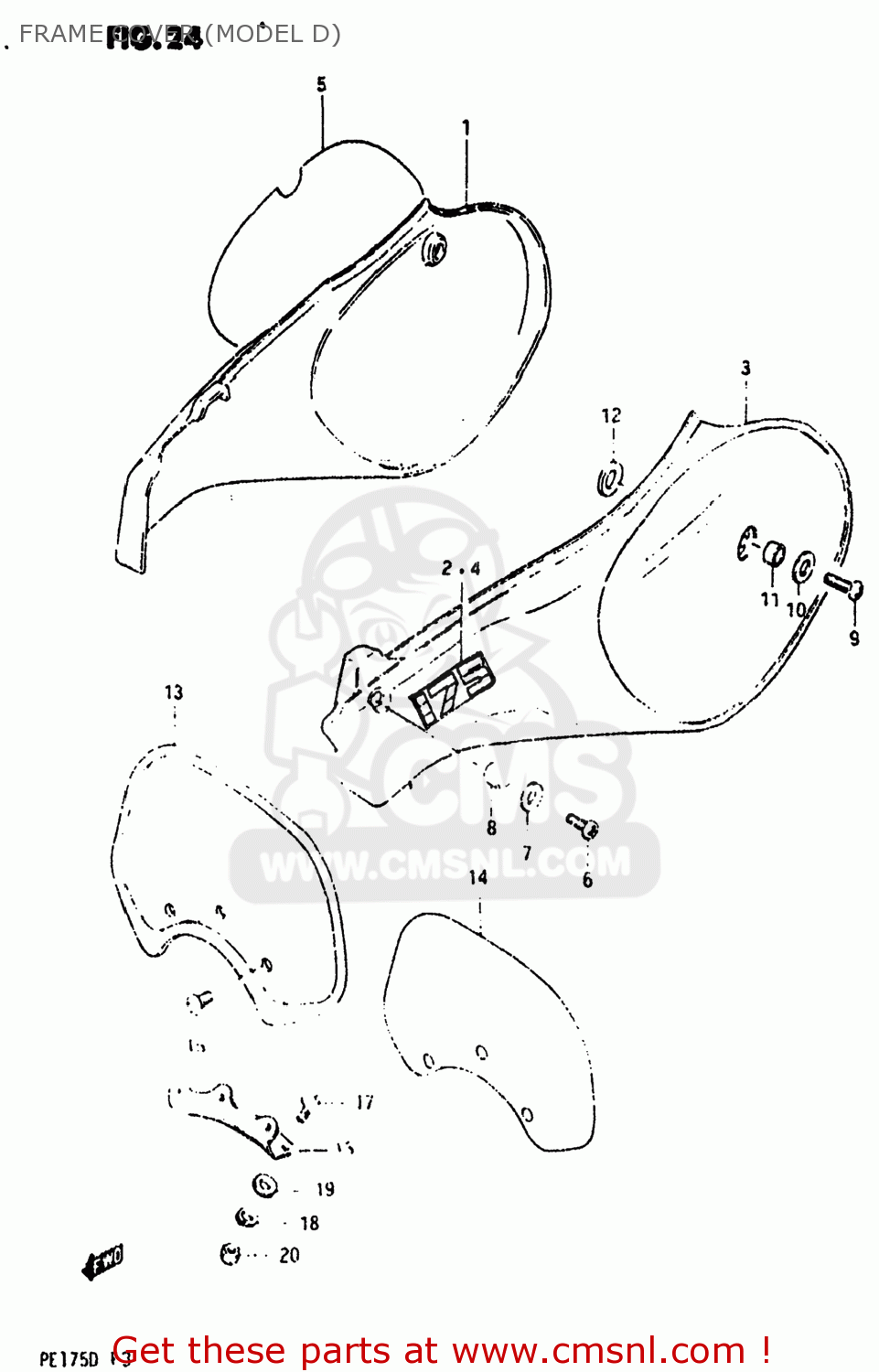 FRAME COVER (MODEL D) PE175 1983 (D) USA (E03)