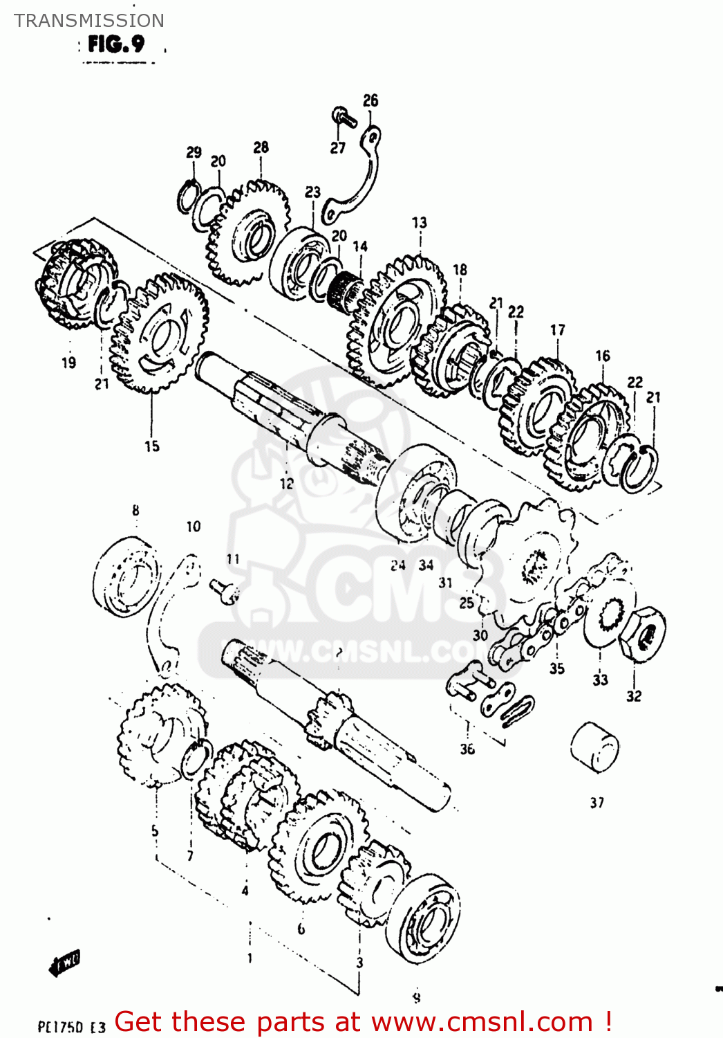 TRANSMISSION PE175 1983 (D) USA (E03)