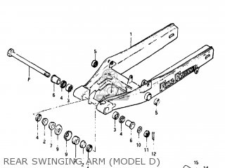 REAR SWINGING ARM (MODEL D) - PE175 1983 (D) USA (E03)