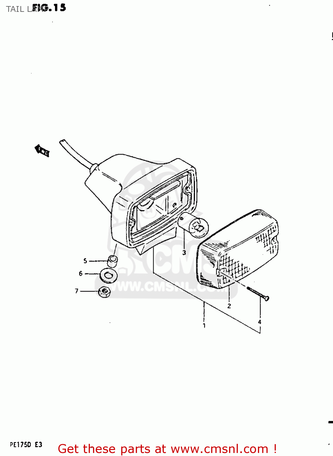 TAIL LAMP PE175 1983 (D)