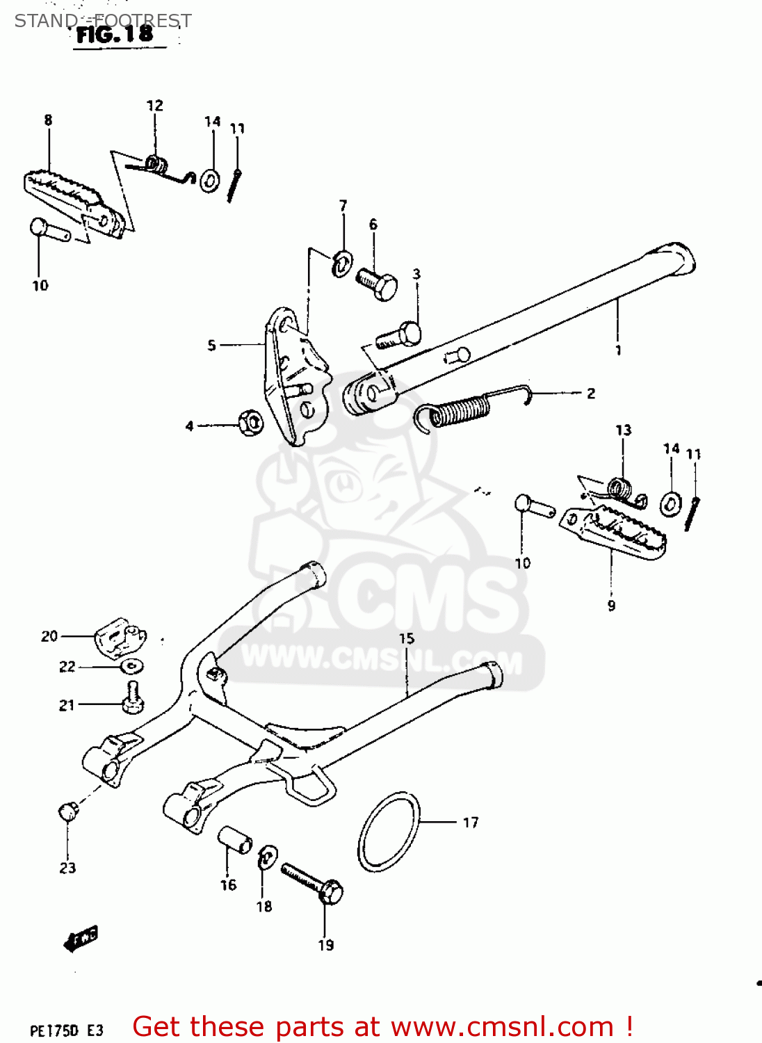 STAND -FOOTREST PE175 1983 (D)