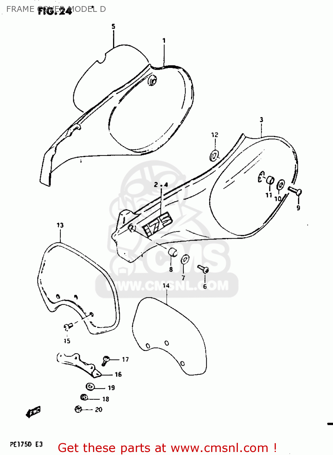 FRAME COVER MODEL D PE175 1983 (D)