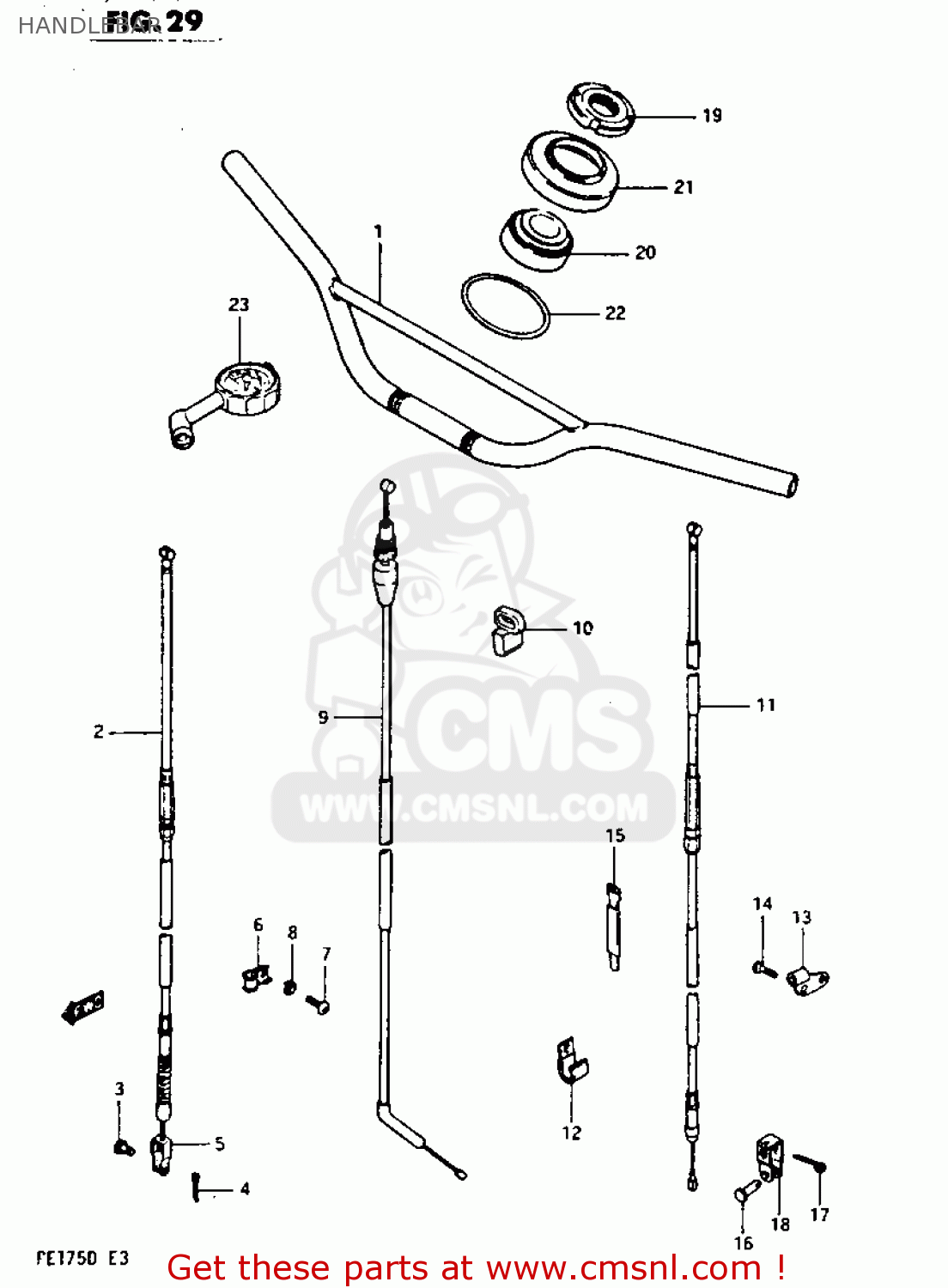 HANDLEBAR PE175 1983 (D)