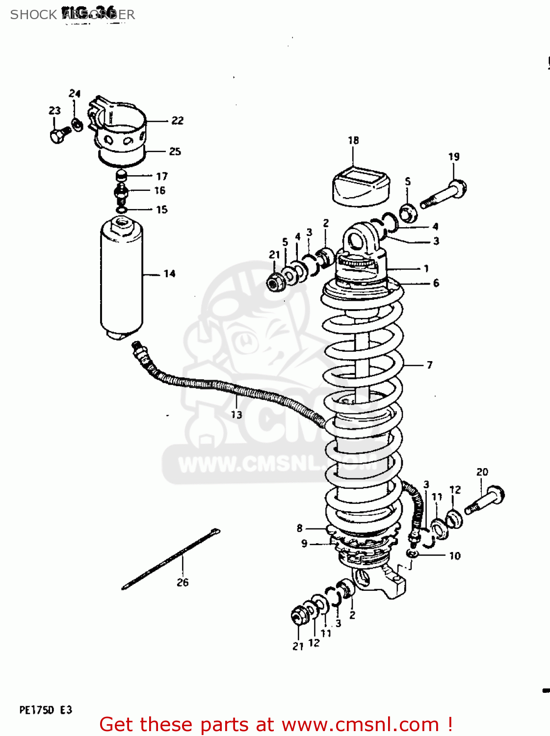 SHOCK ABSORBER PE175 1983 (D)
