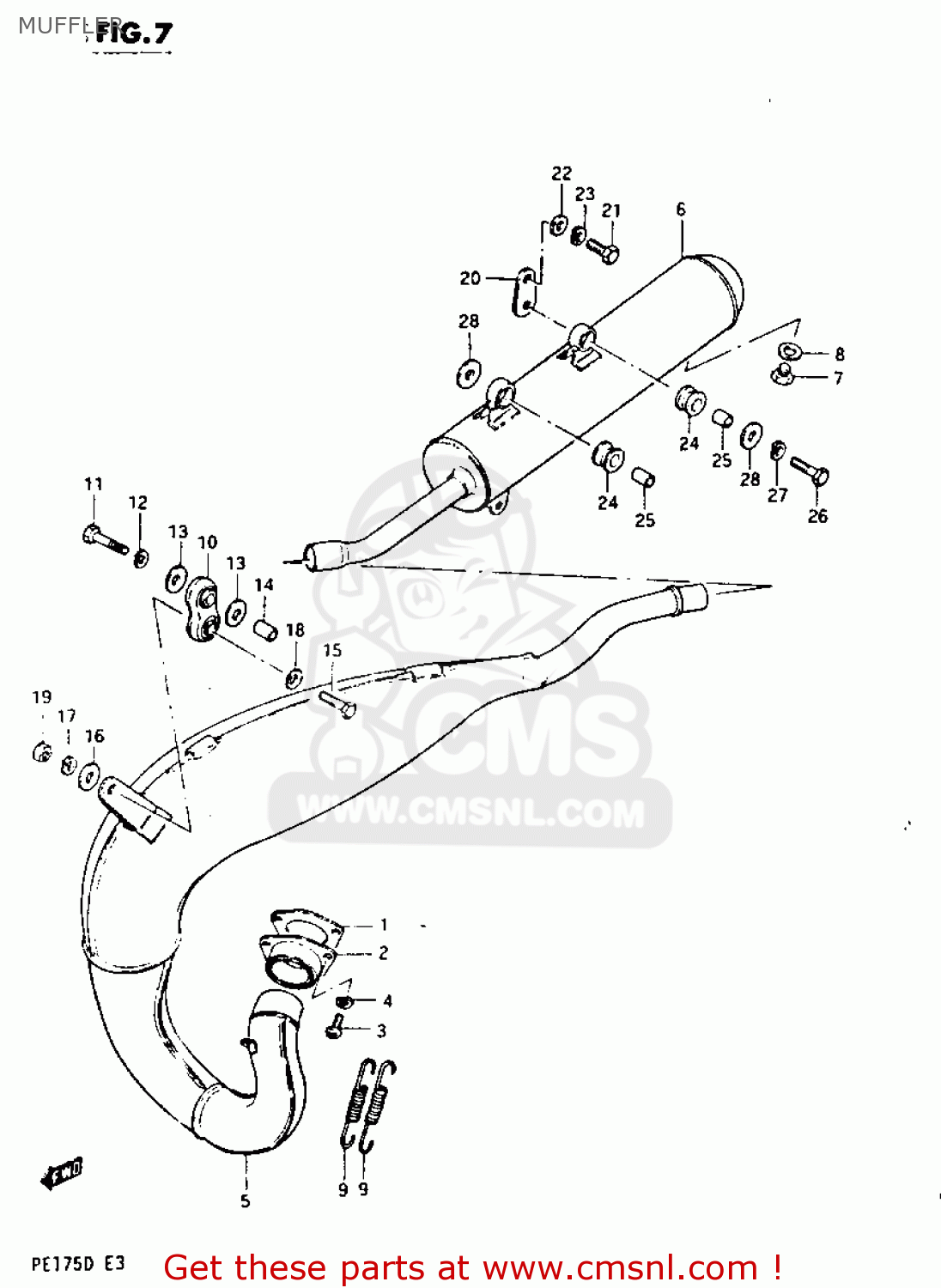 MUFFLER PE175 1983 (D)