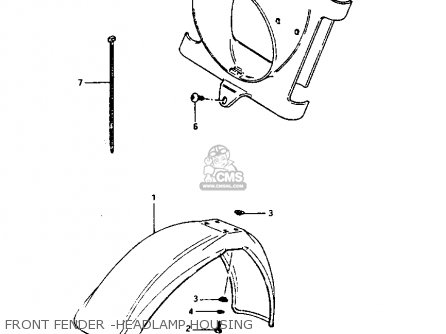 FRONT FENDER -HEADLAMP HOUSING - PE175 1983 (D)