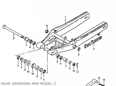 REAR SWINGING ARM MODEL Z - PE175 1983 (D)