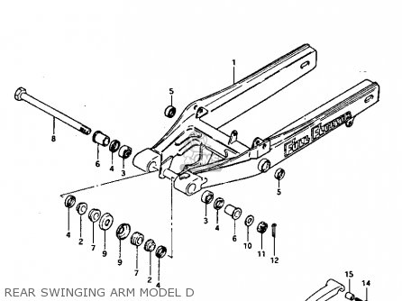 REAR SWINGING ARM MODEL D - PE175 1983 (D)
