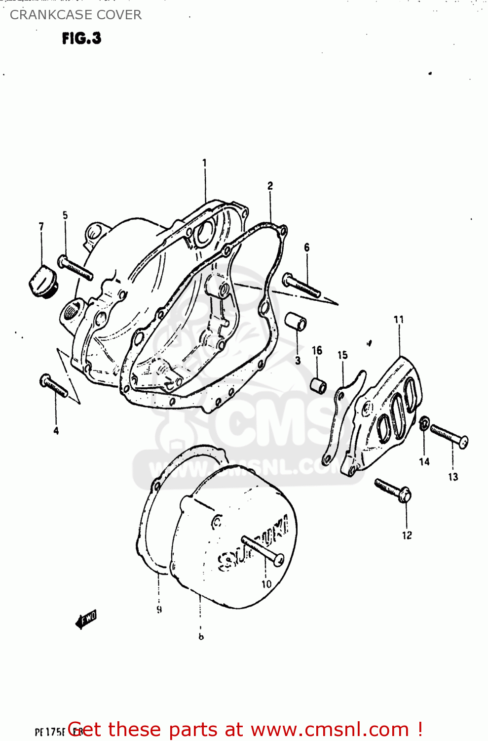 CRANKCASE COVER PE175 1984 (E) USA (E03)