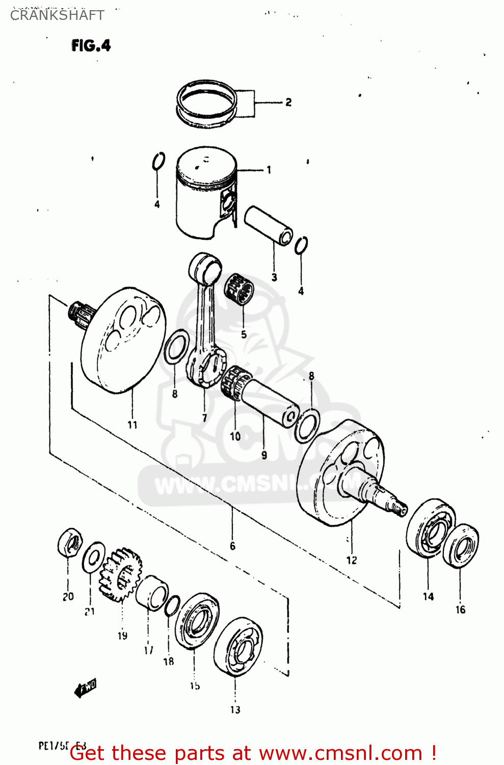 CRANKSHAFT PE175 1984 (E) USA (E03)