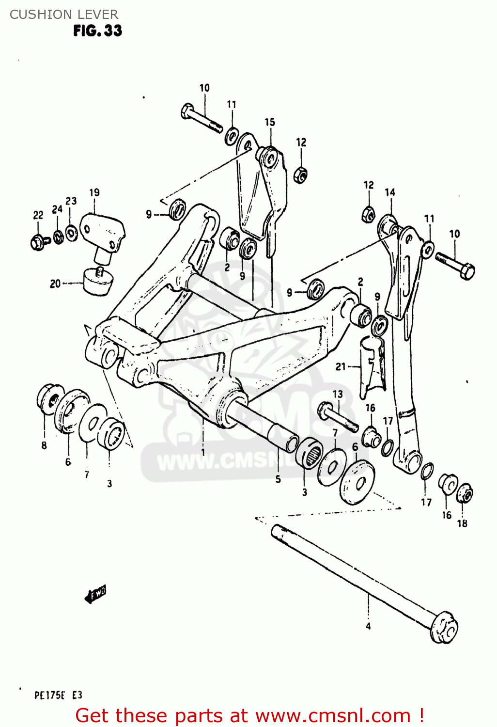 CUSHION LEVER PE175 1984 (E) USA (E03)