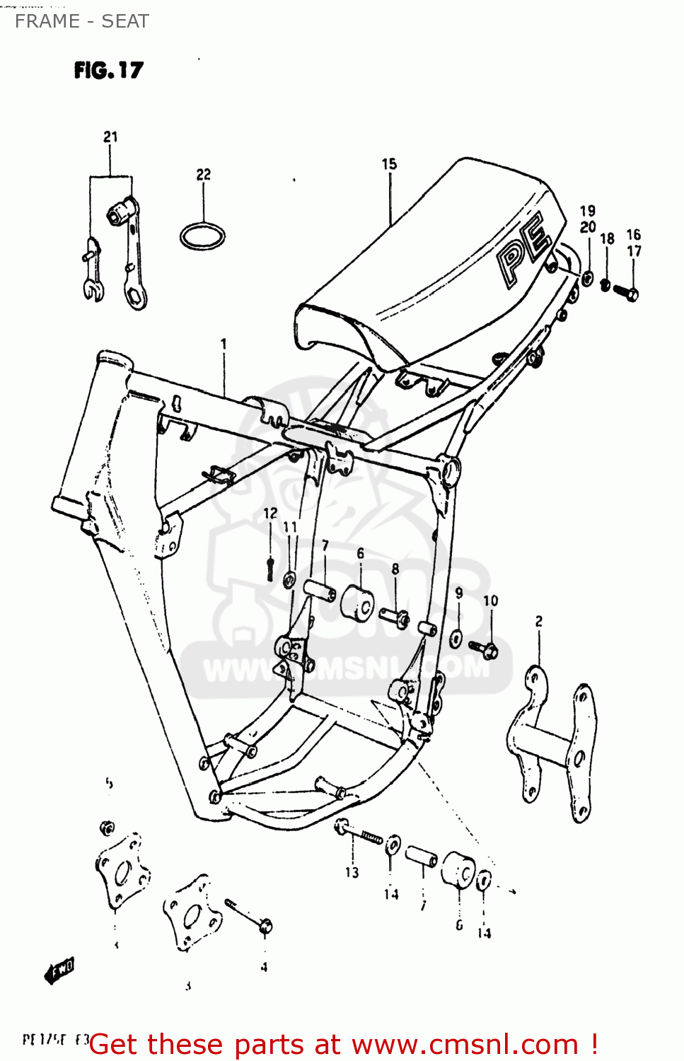 FRAME - SEAT PE175 1984 (E) USA (E03)
