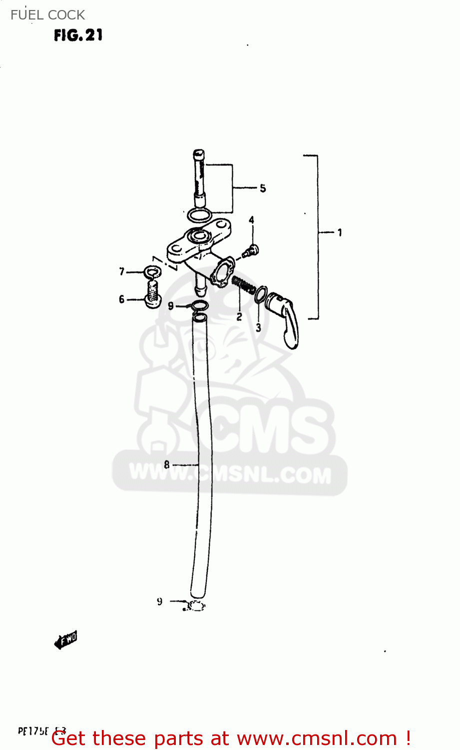FUEL COCK PE175 1984 (E) USA (E03)