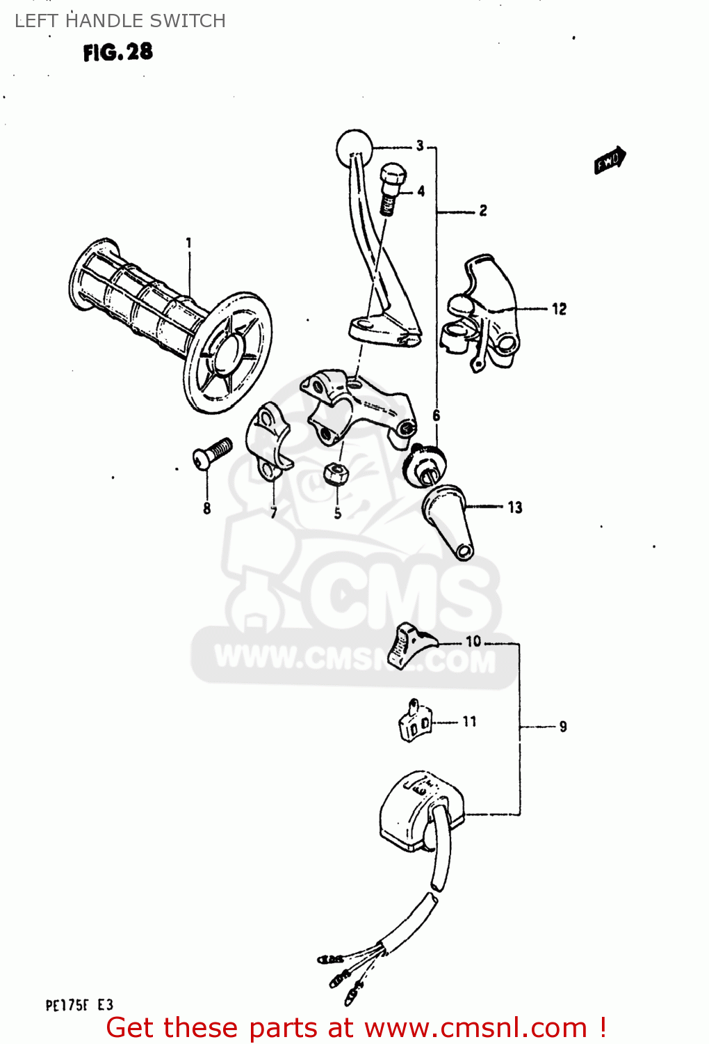 LEFT HANDLE SWITCH PE175 1984 (E) USA (E03)