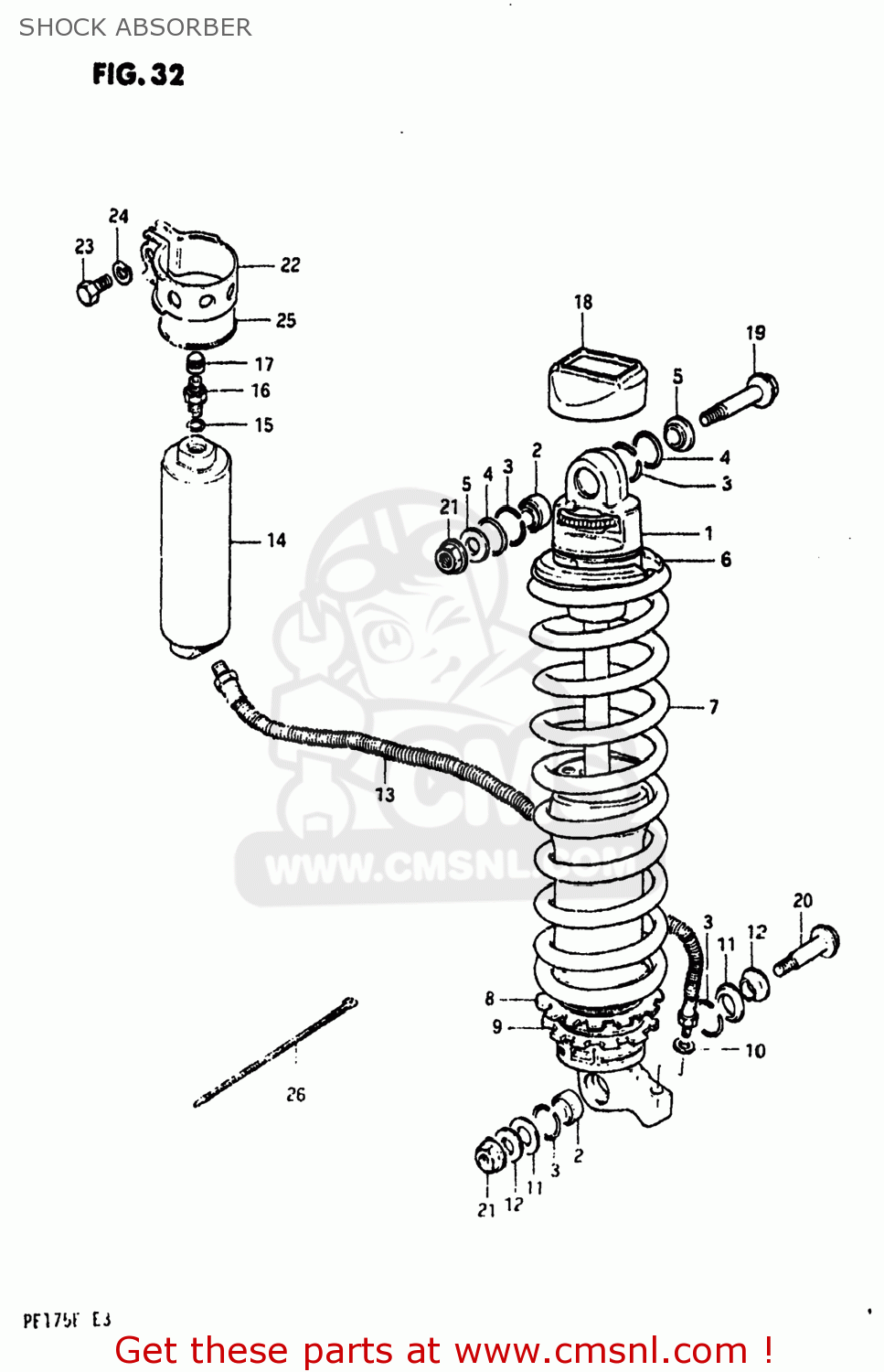 SHOCK ABSORBER PE175 1984 (E) USA (E03)