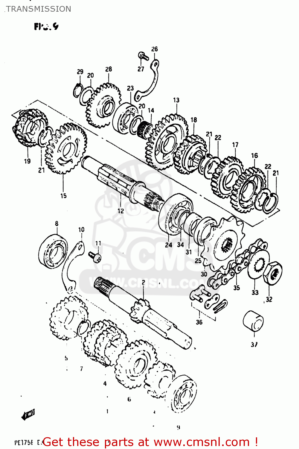 TRANSMISSION PE175 1984 (E) USA (E03)