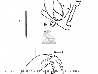 FRONT FENDER - HEADLAMP HOUSING - PE175 1984 (E) USA (E03)