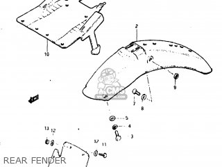 REAR FENDER - PE175 1984 (E) USA (E03)