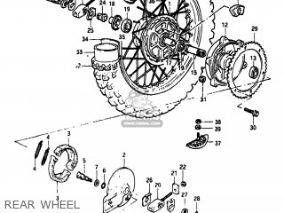REAR WHEEL - PE175 1984 (E) USA (E03)