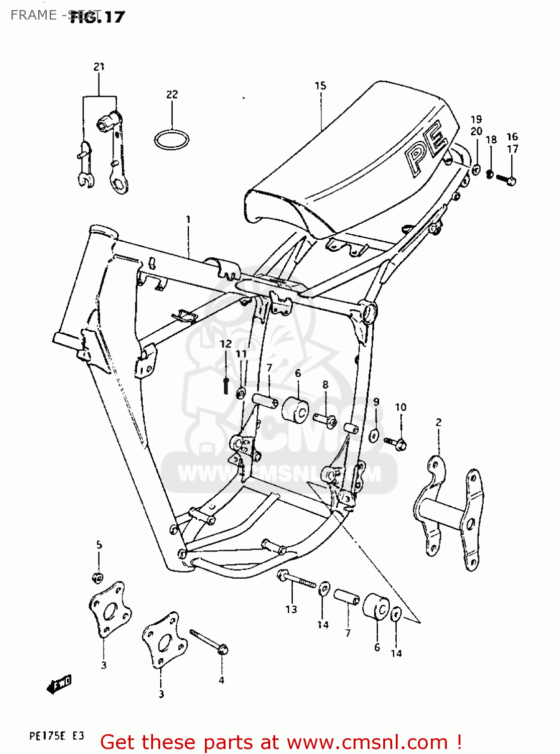FRAME -SEAT PE175 1984 (E)