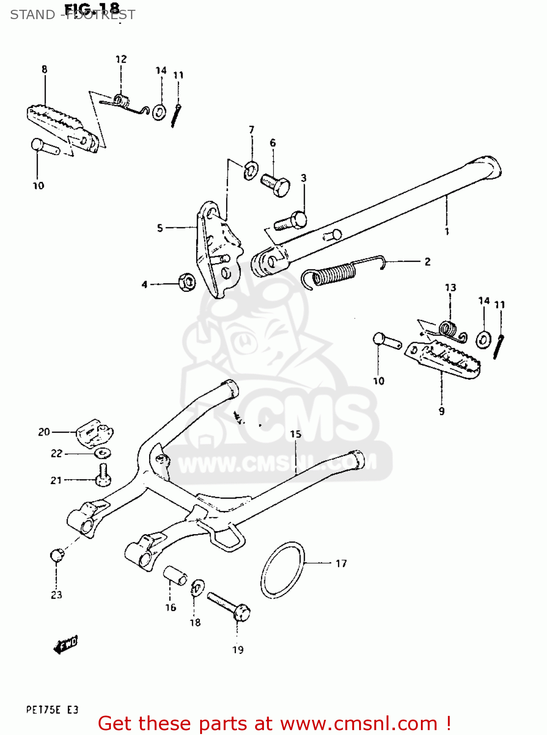 STAND -FOOTREST PE175 1984 (E)