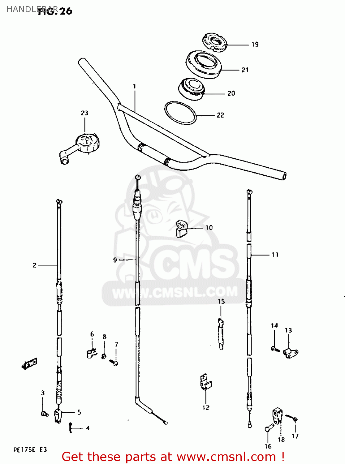 HANDLEBAR PE175 1984 (E)