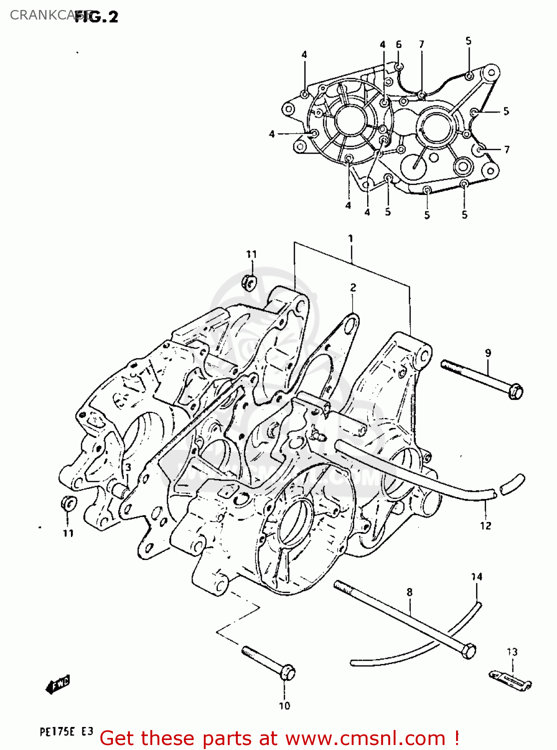 CRANKCASE PE175 1984 (E)