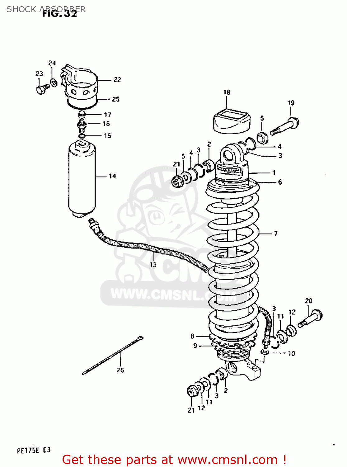 SHOCK ABSORBER PE175 1984 (E)