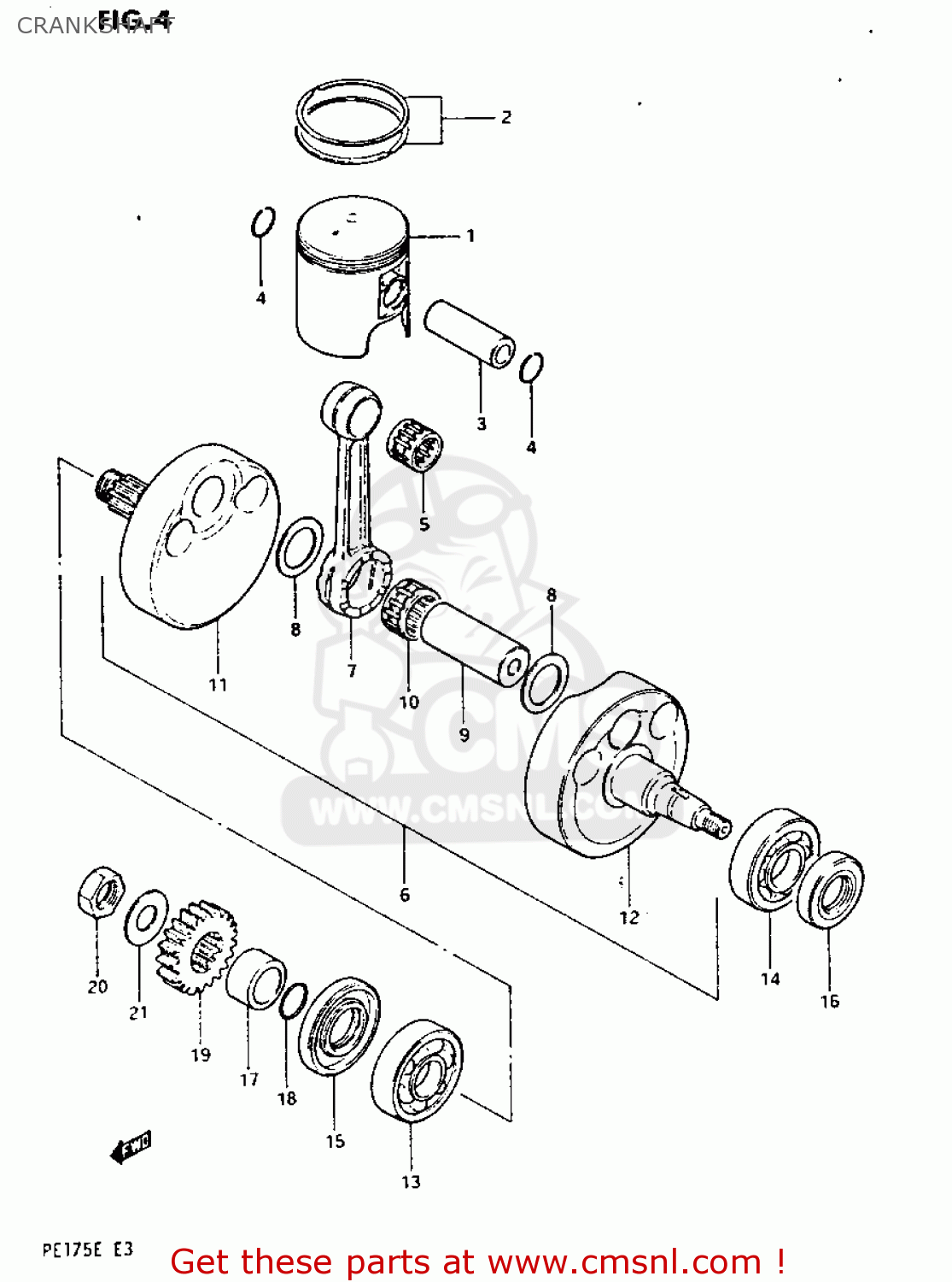 CRANKSHAFT PE175 1984 (E)